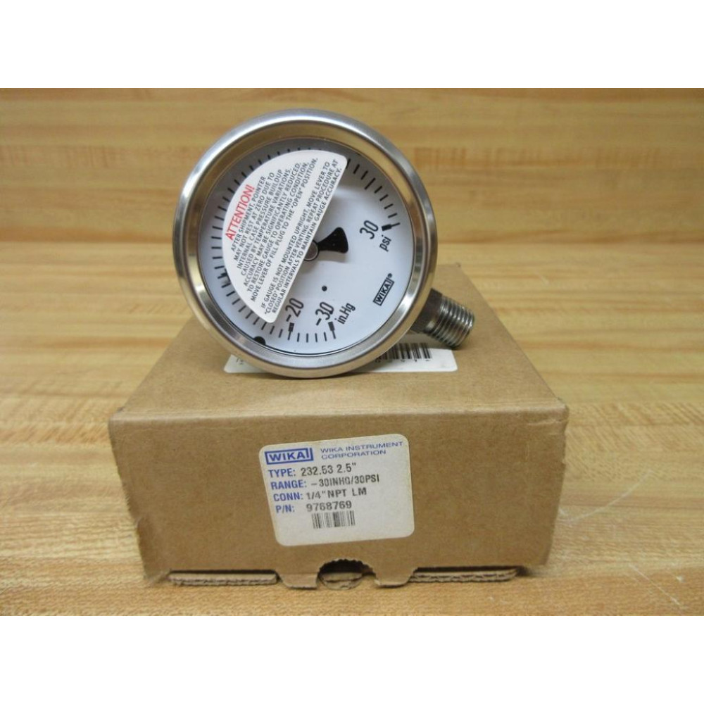 Wika 9768769 Pressure Gauge 232.53 2.5"