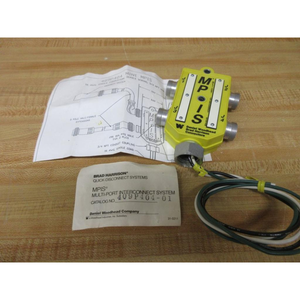 Brad Harrison 409P404-01 Daniel Woodhead Multi-Port Interconnect System - New No Box