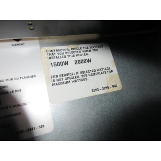 Dayton 5E184D Recessed Wall Heater - New No Box