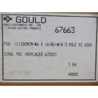 Gould 67663 Power Distribution Block