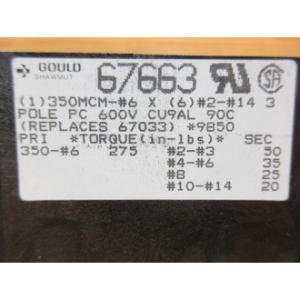 Gould 67663 Power Distribution Block
