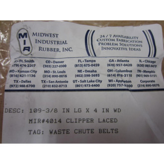Midwest Industrial Rubber 4014 MIR Belt 109-38" x 4"