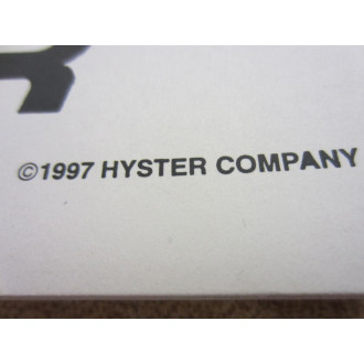 Hyster W20 25 30 40XTC Parts Manual Walkie High Lift 897977 (A454) - New No Box