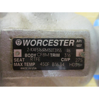 Worcester Controls 2-KAF5166RM150T3955 Flanged Ball Valve 2" Mounted - New No Box