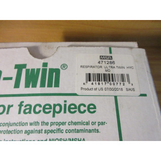 MSA 471286 Ultra-Twin Respirator Full-Facepiece