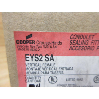 Cooper EYS2 SA Crouse-Hinds Condulet Sealing Fitting EYS2 (Pack of 4)