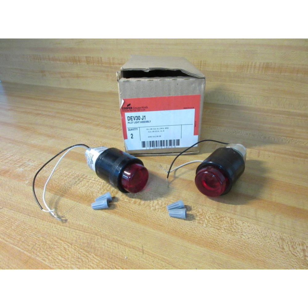 Crouse - Hinds DEV30 J1 Cooper Pilot Light Assembly DEV30J1 (Pack of 2)