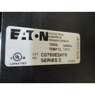 Eaton C0750E2AFB Industrial Control Transformer