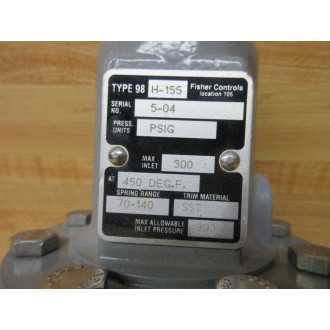 Fisher Controls 98-H-155 Pressure Valve 98H155 - New No Box