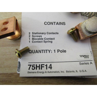 Furnas 75HF14 Replacement Part Contact Kit - New No Box