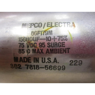 MepcoElectra 86F179M Capacitor 362-7818-56699 - Used
