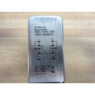 Potter & Brumfield ABC11AY-120V AC Relay ABC11AY-120VAC