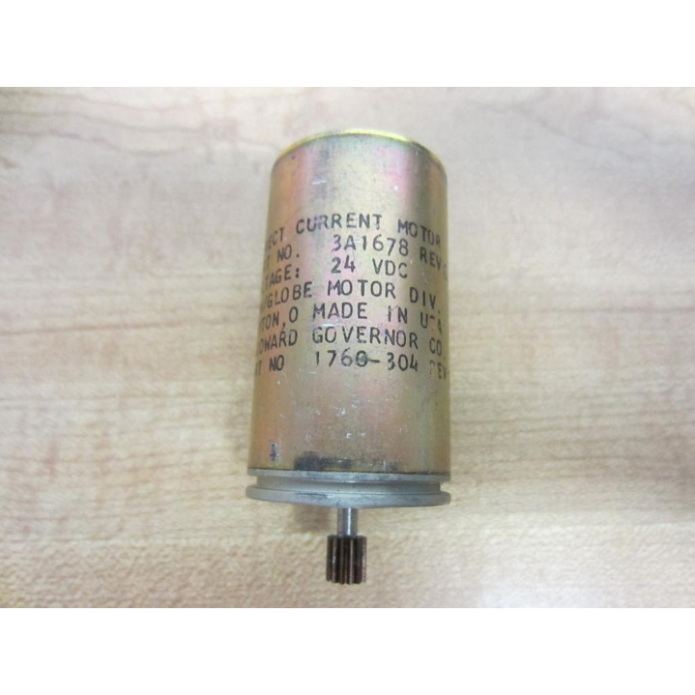 TRWGlobe 3A1678 Direct Current Motor Rev G 1760-304 Rev G - Used