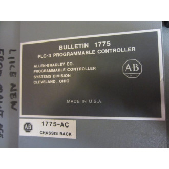 Allen Bradley 1775-A1 Main Chassis 1775A1 6 Slot 1775-AC - Used