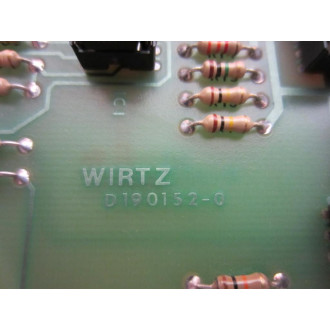 Wirtz Mfg. D190152-0 Circuit Board - Used