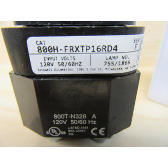 Allen Bradley 800H-FRXTP16RD4 Push Pull Switch - New No Box