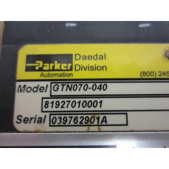 Parker GTN070-040 Gear Head 81927010001 - Used