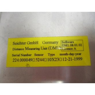 Seichter GmbH 5244 Distance Measuring Unit With Software Disc - Used