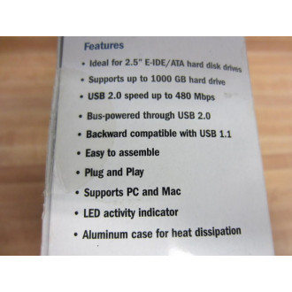 Adaptec 2188700 ACS-120 2.5" USB 2.0 Hard Drive Enclosure Kit