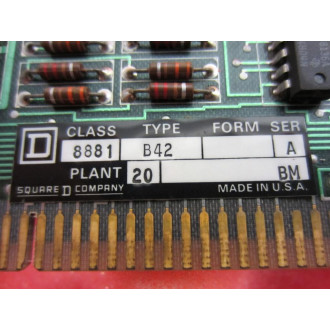 Square D 8881-B42 Circuit Board C30584-139- Ser. A S30586-523-85 - Used