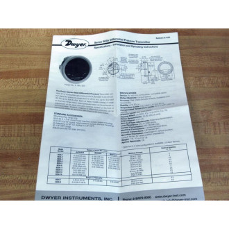 Dwyer W.S32890201 Pressure Transmitter 603A R, S22411901