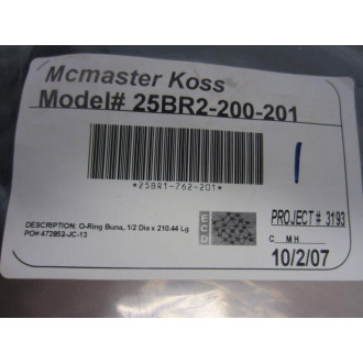 McMaster Koss 25BR2-200-201 O-Ring Buna