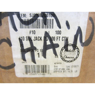 Hodell-Natco SJ010BZC0100 10 SGL Jack Chain PG CTN 100 FT