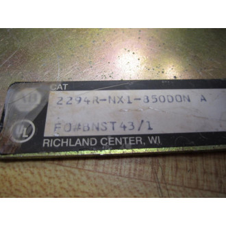 Allen Bradley 2294R-NX1-850DON 2294RNX1850DON Disconnect Switch Enclosure - Used