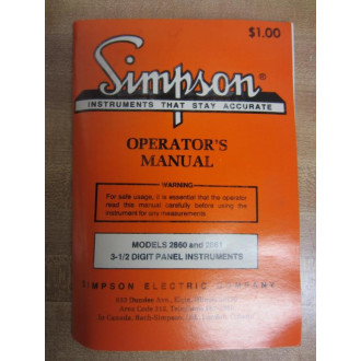 Simpson 2860 Digital Meter 24301