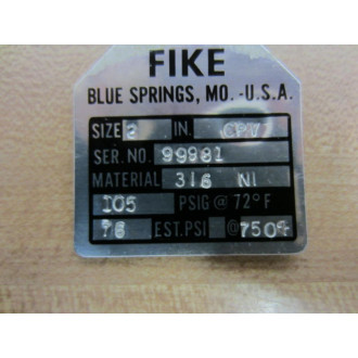 Fike CPV Rupture Disc - New No Box