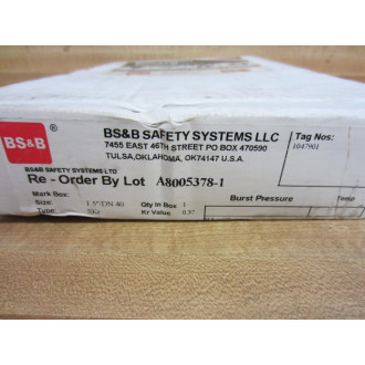 BS & B Safety Systems SKR Rupture Disk A8005378-1