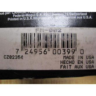 Federal Mogul BCA FM-002 Ball Bearing Seal Kit 1 Inch