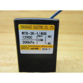 Takasago Electric WTB-3K-14UG Solenoid Diaphragm Isolation Valve WTB3K14UG - New No Box