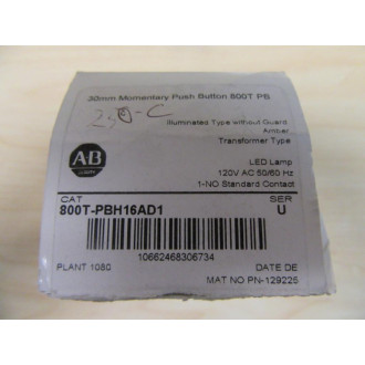 Allen Bradley 800T-PBH16AD1 Push Button Switch
