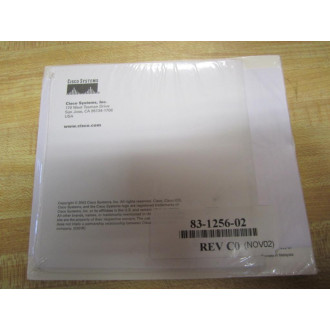 Cisco Systems 83-1256-02 Cisco Product Documentation 83125602 Rev C0