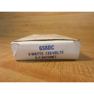 Philips 6S6DC130V Miniature Lamp Light Bulb 6S6DC (Pack of 6)