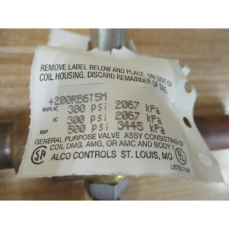 Alco Controls 200RB-6T5M Refrigerant Solenoid Valve 200RB6T5M