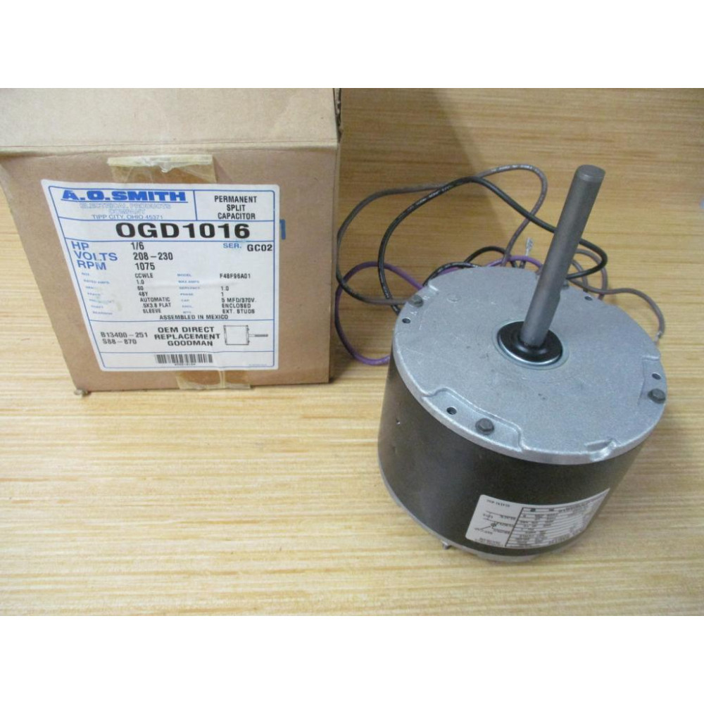 A.O. Smith OGD1016 Motor F48F96A01