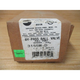 Superior Refrigeration Products 3155W-D By-Pass Ball Valve 12"