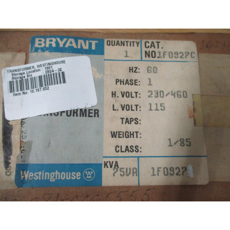 Westinghouse 1F0927 Transformer