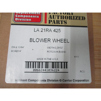 United Technologies LA21RA425 Blower Wheel