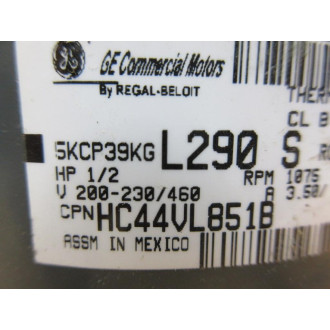 GE Commercial Motors 5KCP39KG-L290S Motor 5KCP39KGL290S - New No Box