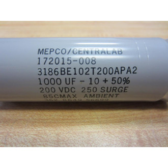 MepcoCentralab 172015-008 Capacitor 1000UF 200VDC 172015008 - New No Box