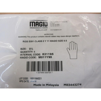 Magid M011Y95 Safety Gloves Size 9 12