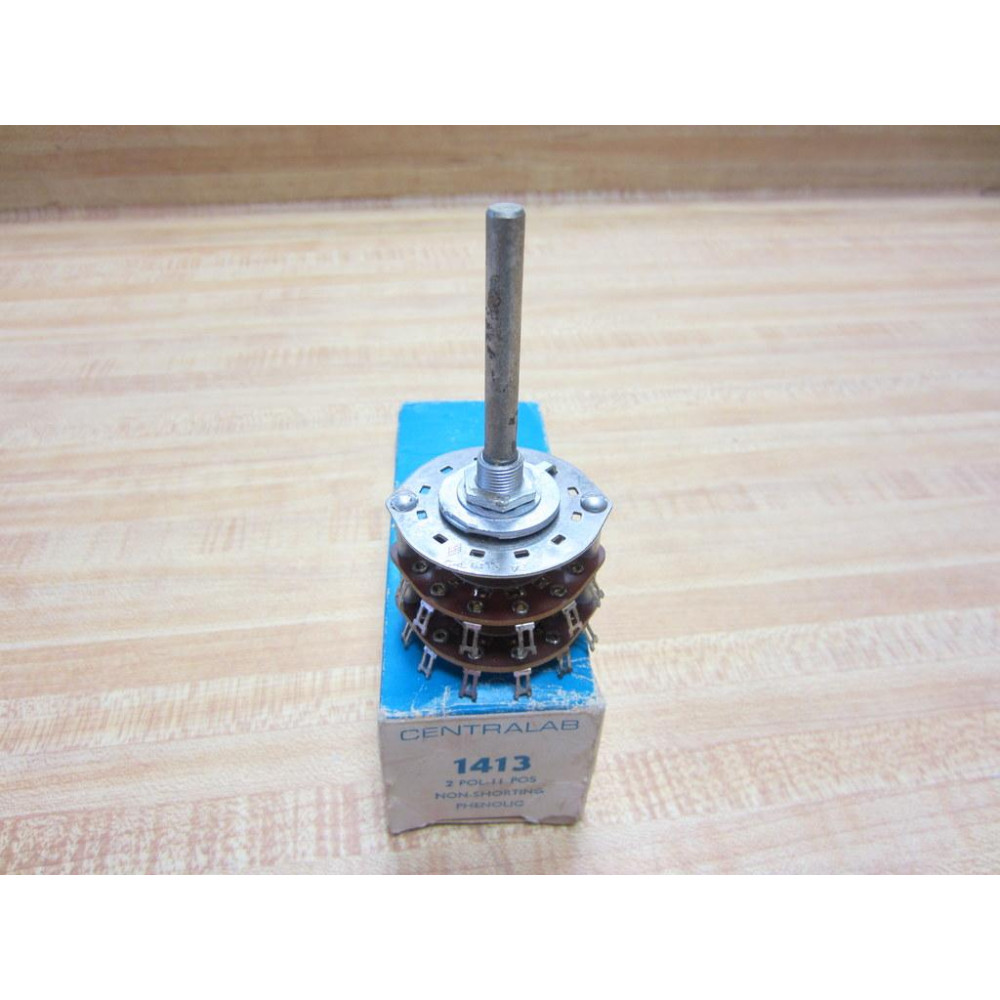 Centralab 1413 Rotary Switch Phenolic 2 Pole 11 Position Non-Shorting CRL