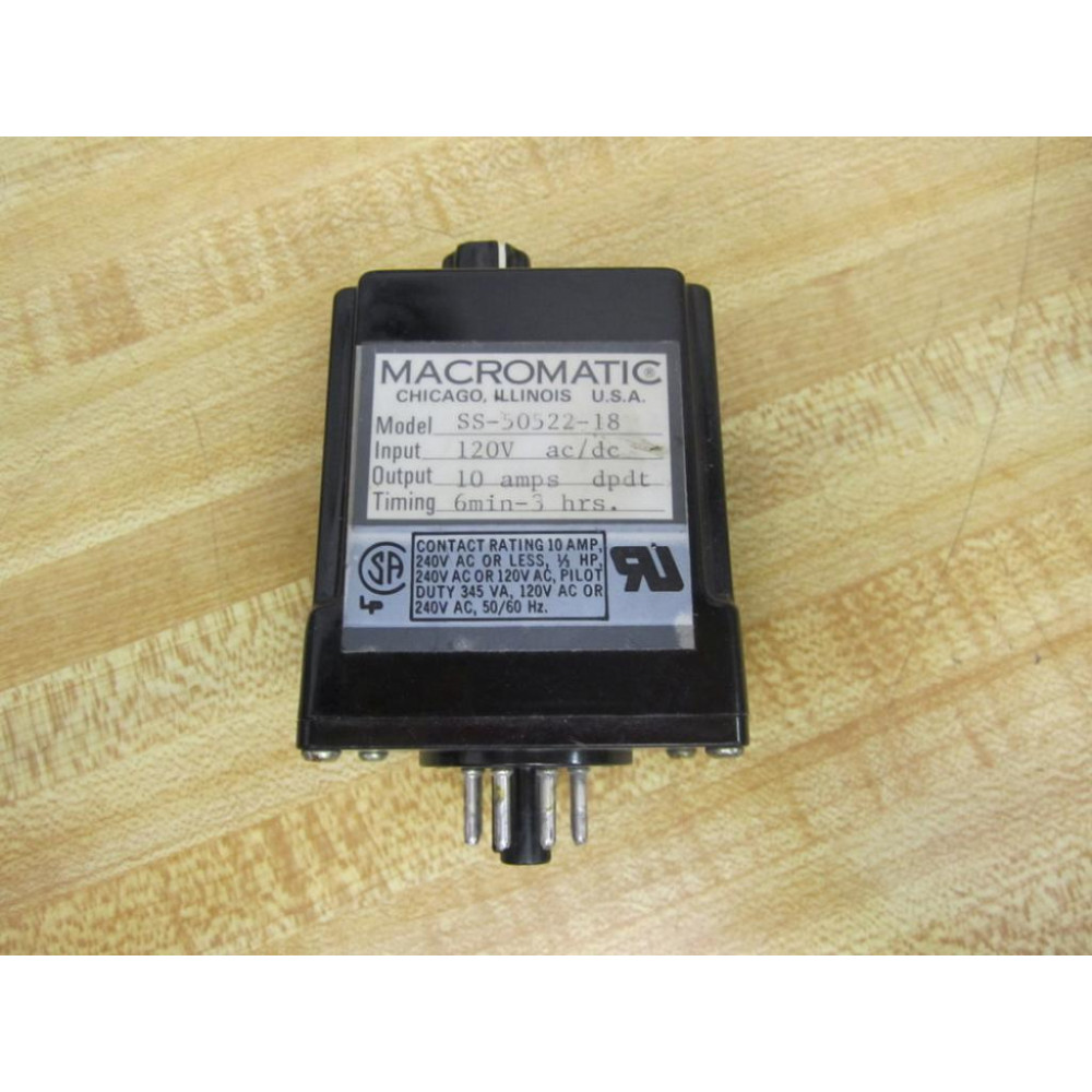 Macromatic SS-50522-18 Relay SS5052218 - Used
