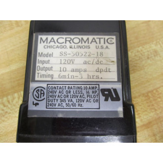 Macromatic SS-50522-18 Relay SS5052218 - Used