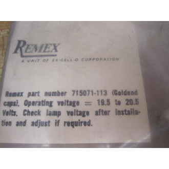 Remex 715071-113 Lamp Bulb 715071113