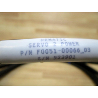 Dematic F0051-00066 Servo 2 Power Cable F005100066