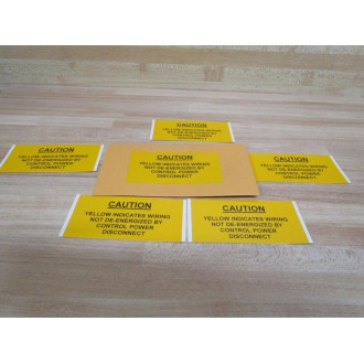 Caution Sticker Yellow (Pack of 5)